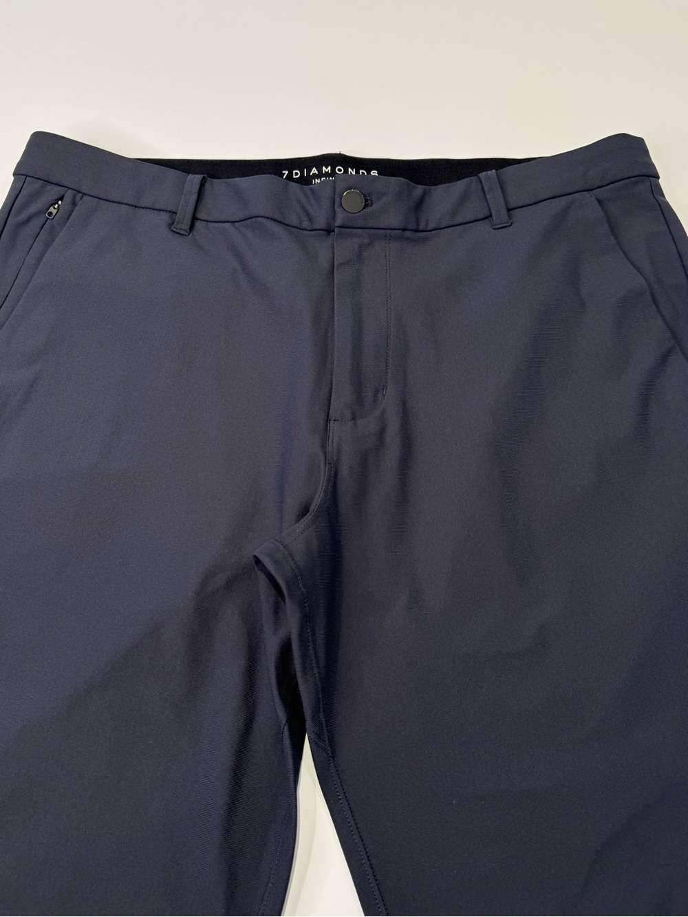 7 Diamonds Infinity Chino Athletic Pants Men's 36x32 Navy Blue Golf Athleisure